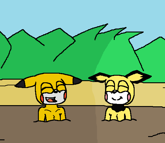 Pikachu and Pichu in Mud by MercenaryMaster on DeviantArt