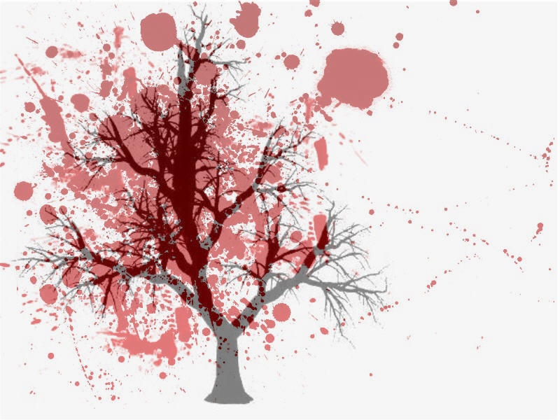 Blood Splattered Tree by LexiDahling on DeviantArt