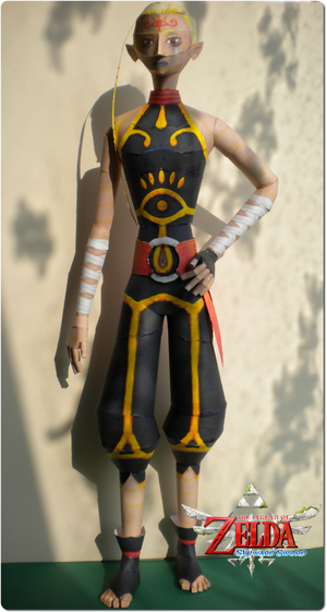 Zelda papercraft - Young Impa (full size) by Noemie-in-Art