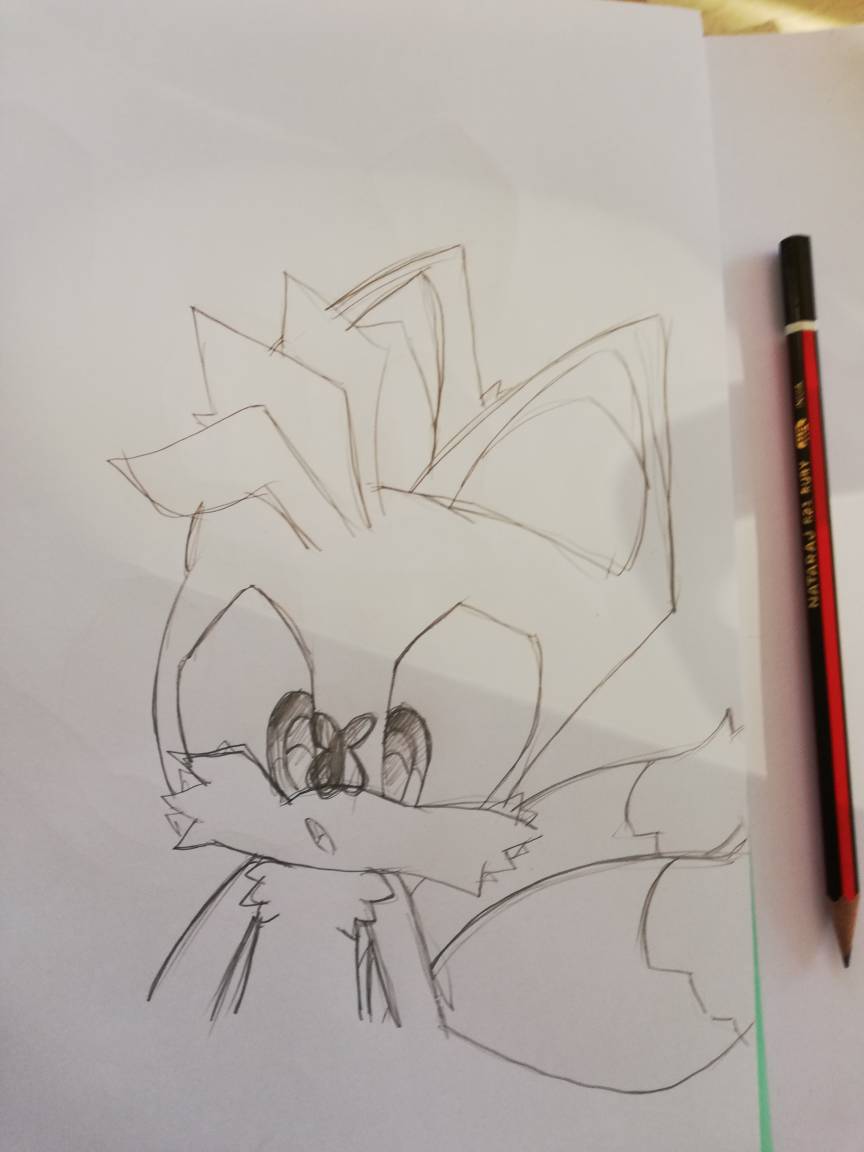 Tails Sonic game character Sega on pencil! by GlassyV on DeviantArt