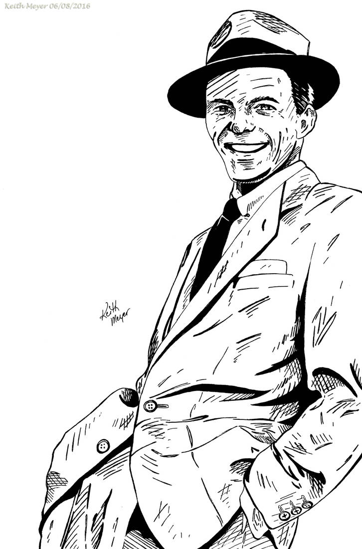 Frank Sinatra (Ink) by KeithMeyerArt on DeviantArt