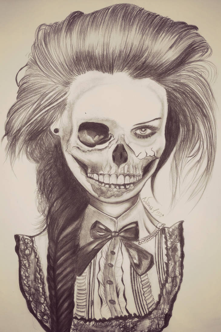 Half Skull Half Face Drawing Half Skull Half Face Drawing