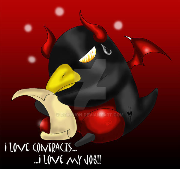 Evil Penguin Raining evil penguin contracts by Rokkuon on DeviantArt
