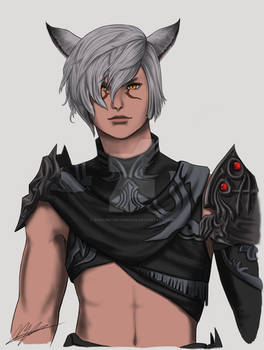 FXIV character portrait, Miqo'te 3