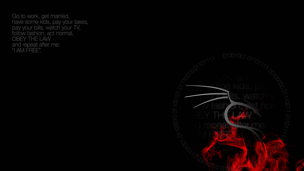 Kali Linux Wallpaper I Am Free By Salvoru87 On Deviantart Kali Linux Wallpaper I Am Free By Salvoru87 On Deviantart