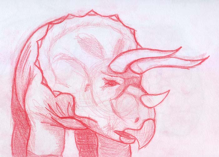 Triceratops sketch -3