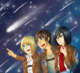 SnK - Look at the stars!