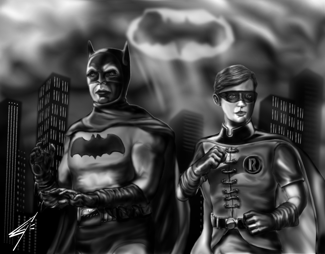 Batman Y Robin Blanco Y Negro by elpatriota on DeviantArt