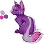 Purple cat adoptable