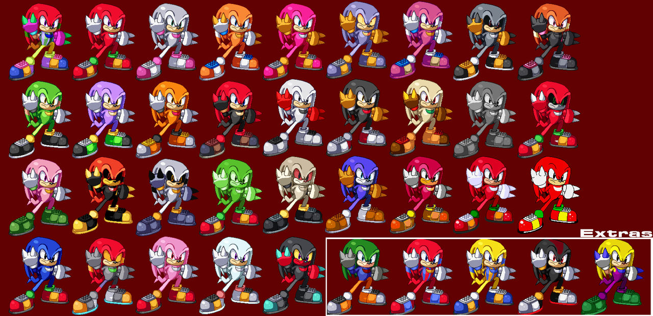 SSF2 Knuckles Palletes by Kanimy0 on DeviantArt