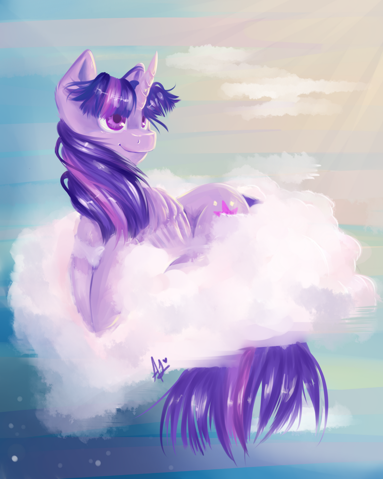 Twilight on a cloud