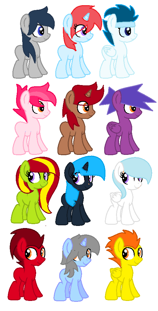 MLP - Free Adoptable Ponies 'Tailess Fillies'