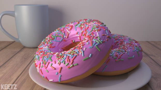 Donuts made in Blender