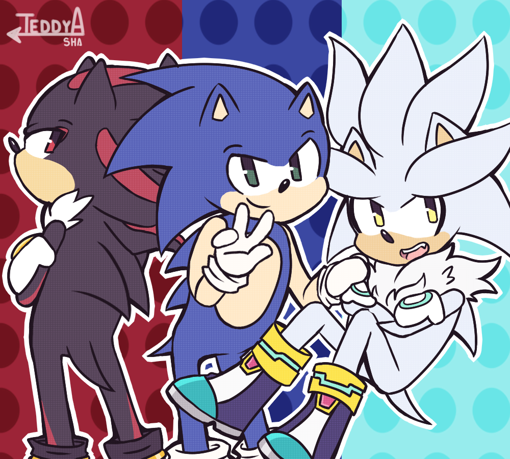 Shadow x Sonic x Silver by Teddyazulito on DeviantArt