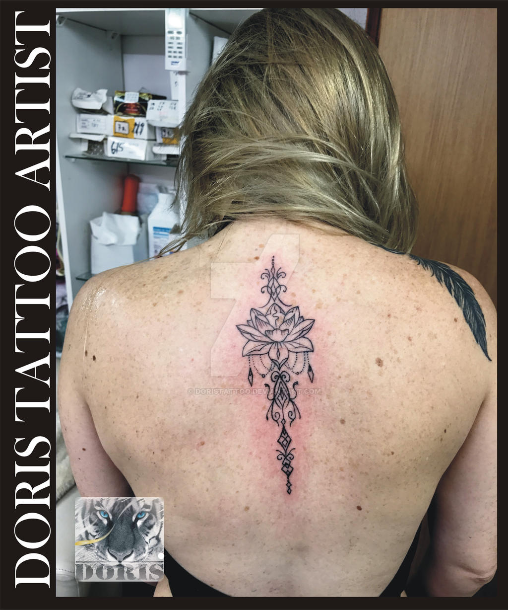 lotus mandala back tattoo by doristattoo on DeviantArt