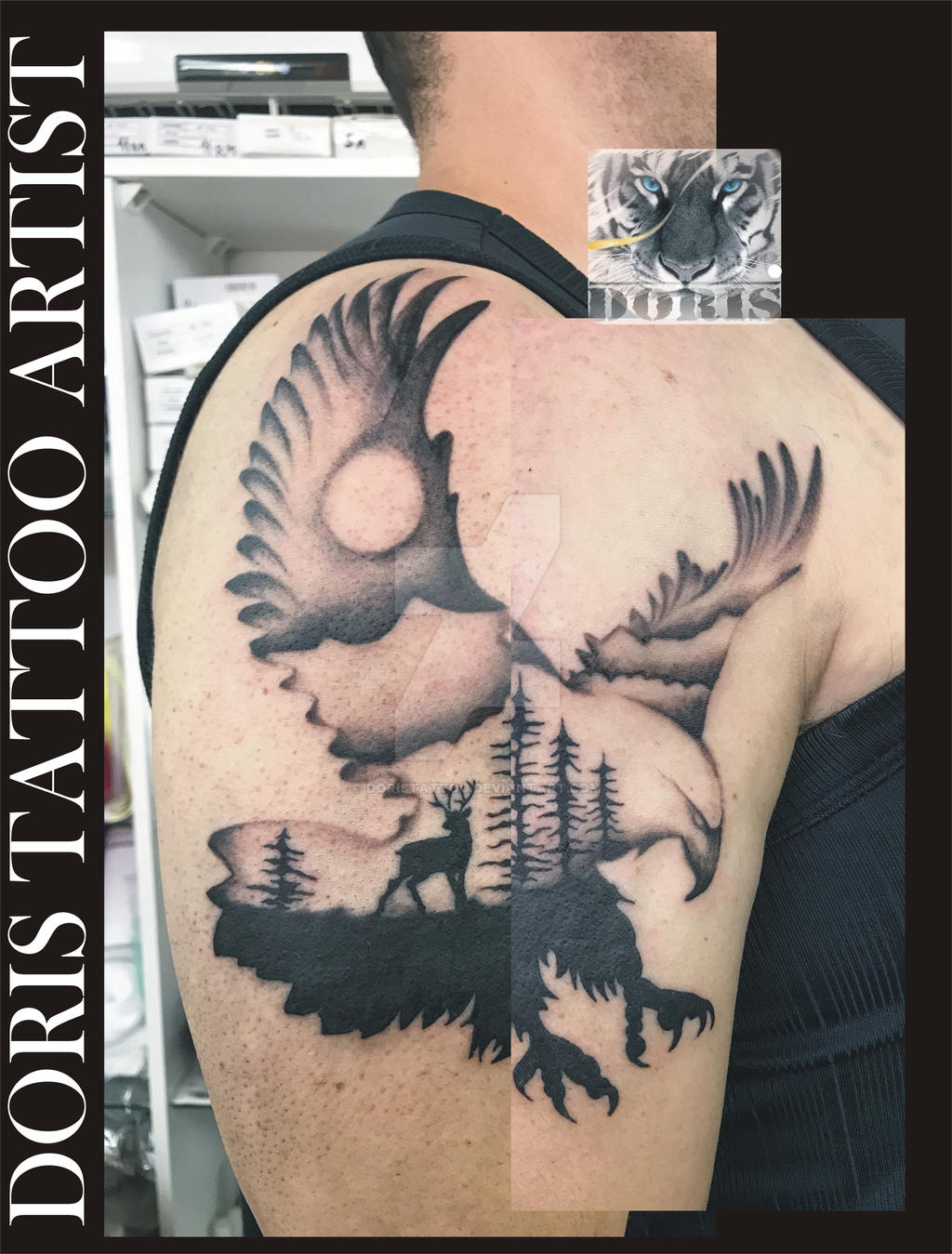 Eagle Hawk tattoo design by doristattoo on DeviantArt eagle-hawk-tattoo-design-by-doristattoo-on-deviantart