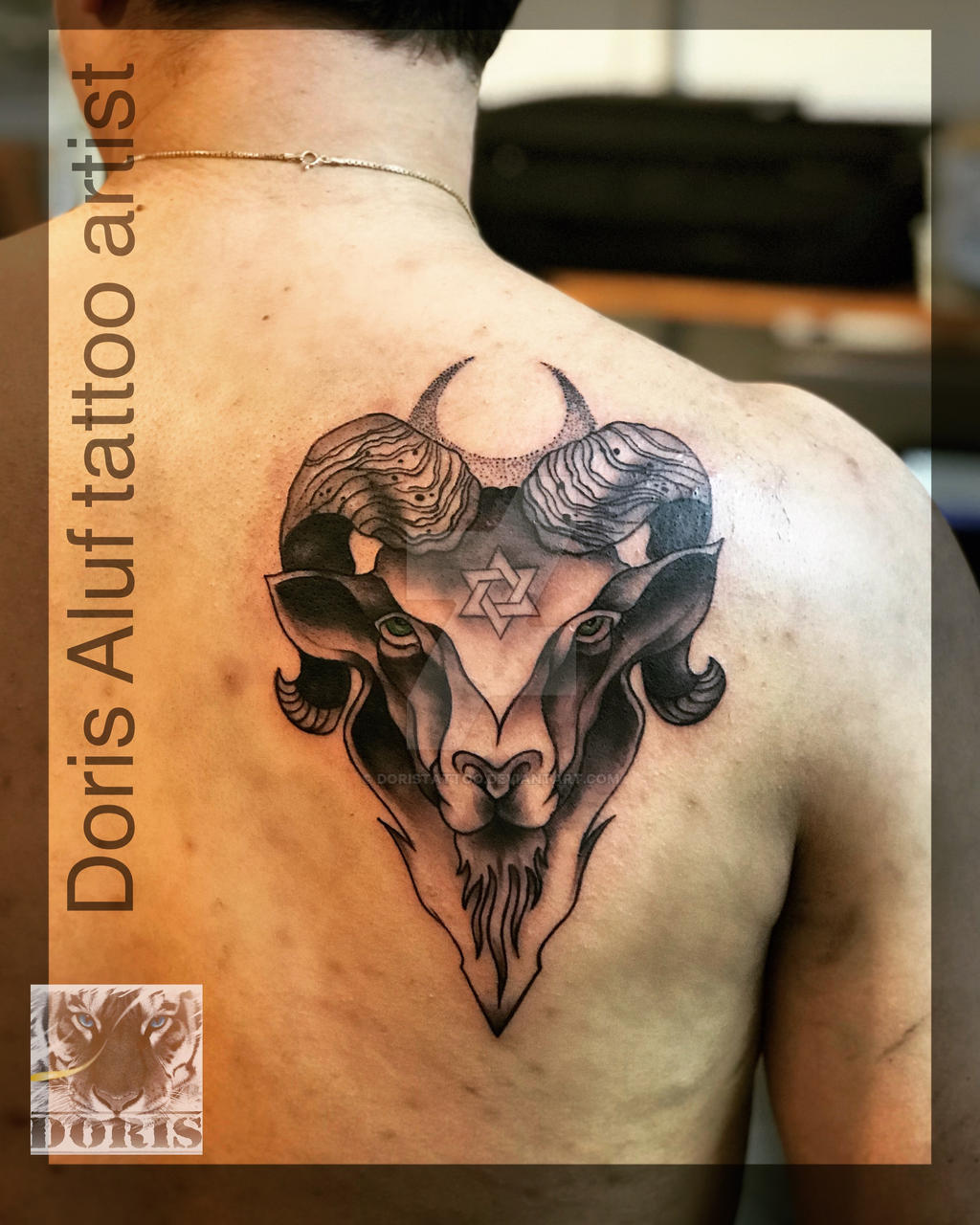 Capricorn back tattoo by doristattoo on DeviantArt