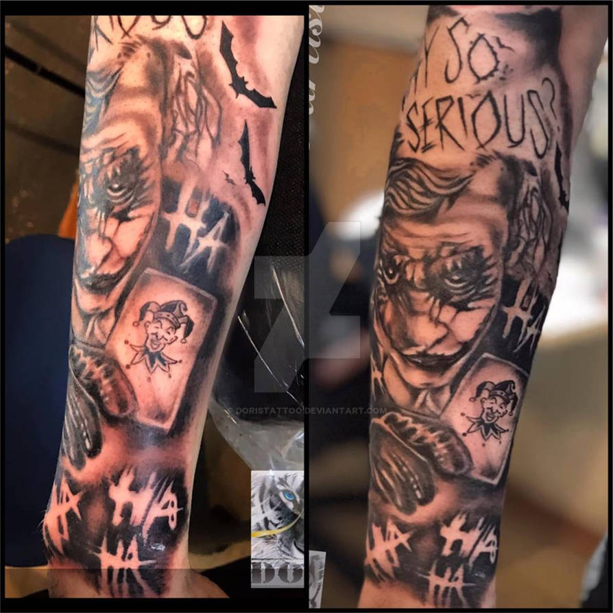 Joker Tattoo Half Sleeve By Doristattoo On Deviantart Joker Tattoo Half Sleeve By Doristattoo On Deviantart