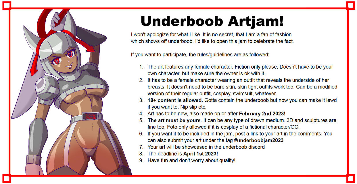 UNDERBOOB ARTJAM RETURNS! by Blackhook on DeviantArt