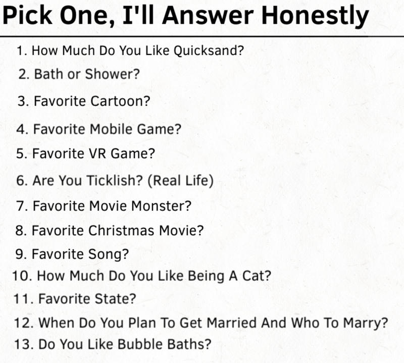 Pick A Question by YoshiGaming33 on DeviantArt