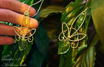 Green leaf - elf's pendant by Laurefin-Estelinion