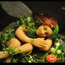 Small sleepy fairy - glow in the dark miniature