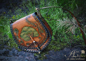 Tree of Life - leather handbag