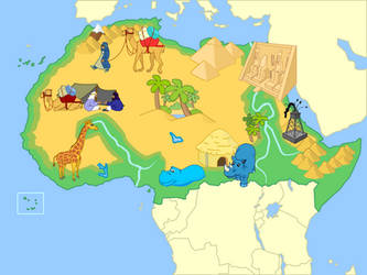 North Of Africa (Mute Physical Map)