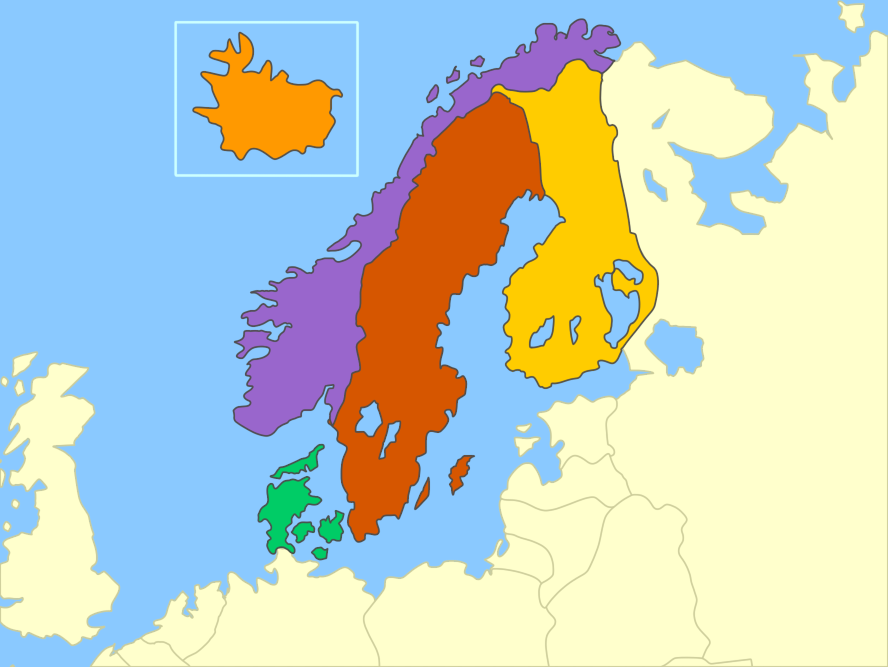 Scandinavia (Mute Political Map)