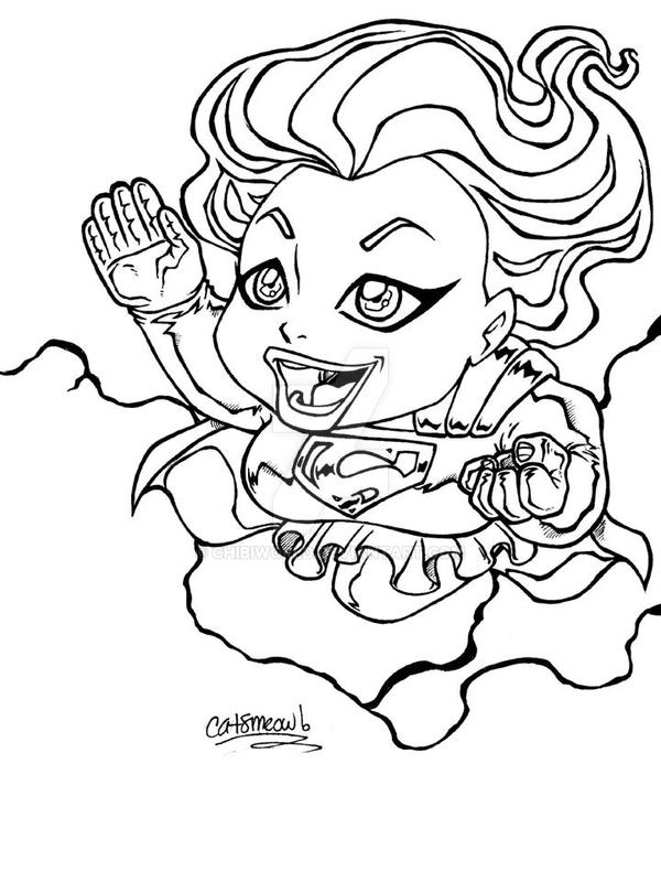 CHIBI SUPERGIRL inked