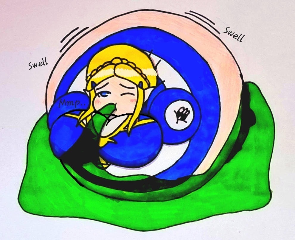 Zelda Inflation Slime and Zelda by Feedlover02 on DeviantArt