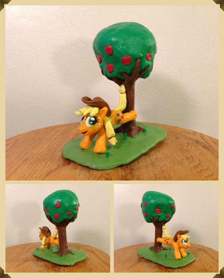 Applejack Buckin' a Tree