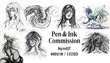 Pen and ink Commission Open (limited)