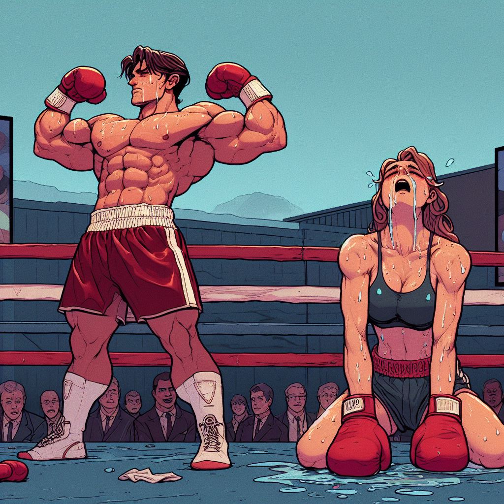 Malphasic Boxing BIC 101 - Mixed boxing sad defeat over muscle guy by BoxArtFan on ...