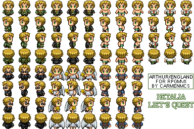 Hetalia RPG Maker - UK sprites 01