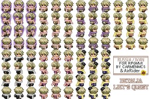 Hetalia RPG Maker - Russia sprites 01