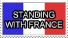 Standing with france - Stamp