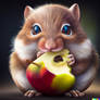 Hamster and apple
