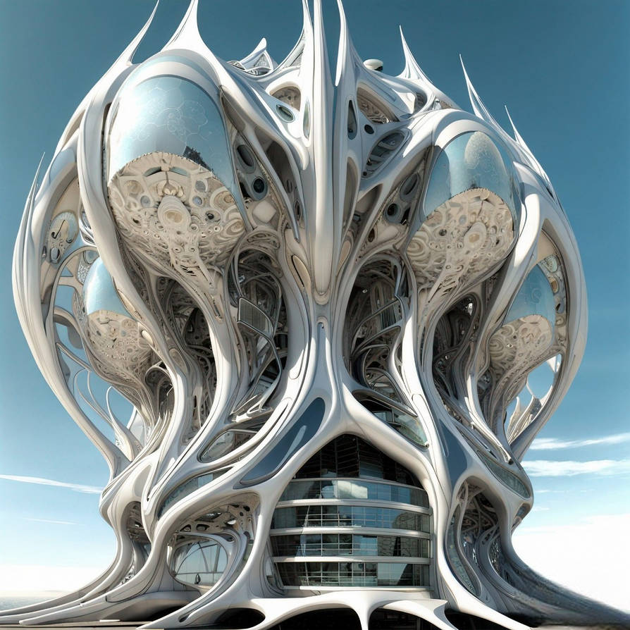 Alien Building Drawing Alien architecture I by love1008 on DeviantArt