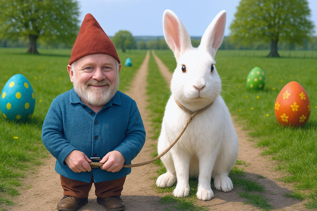 Knome Riding A Rabbit Gnome and rabbit by love1008 on DeviantArt