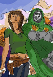 Casey/Victor Doom Fanart WIP