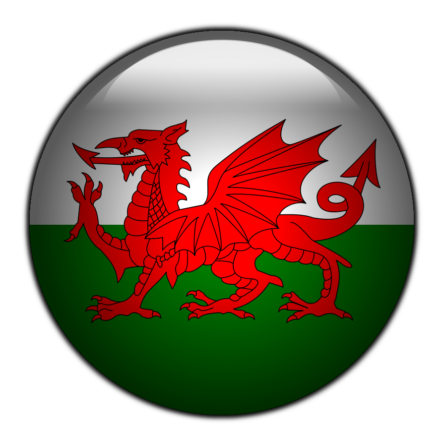 Welsh flag glass ORB