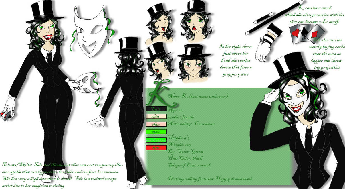 K's Finished Charater Sheet by raycyden on DeviantArt
