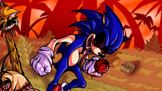 Friday Night Funkin: Sonic.EXE VS Majin Sonic in Too Slow 