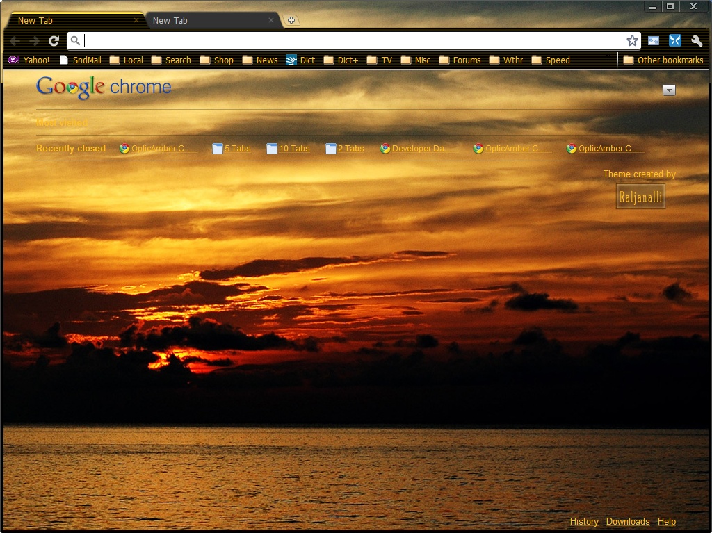 OpticAmber CSunset Theme