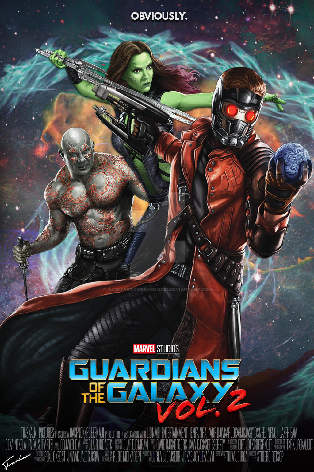 Guardians Of The Galaxy Vol 2 2017 Movie Poster 24x36 Borderless Glossy  17073