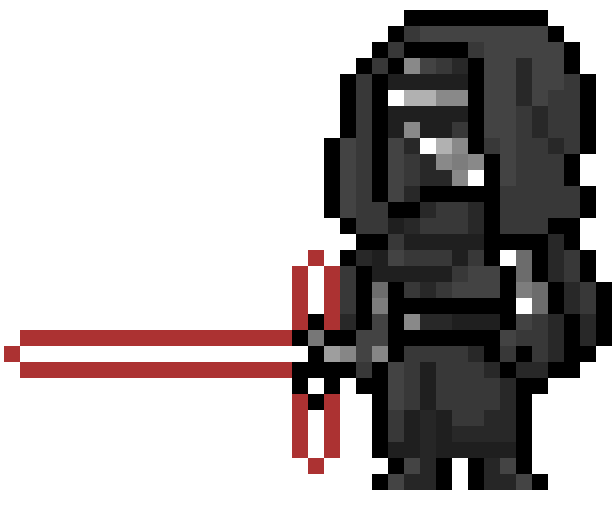 Pixel Kylo Ren (Star Wars VII: The Force Awakens) by OsbeltOs on DeviantArt