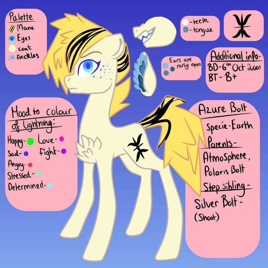 Azure Bolt Ref sheet by CosmicOokieDough on DeviantArt