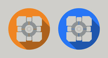 Portal Flat Icon Blue And Orange By Mattvalenzuela