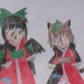 Okuu and Mamizou